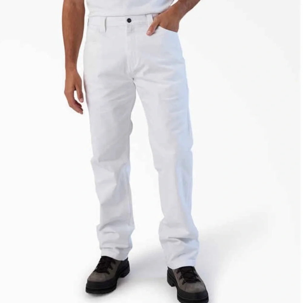 Dickies White Utility Pants Relaxed‎ Fit Painters 42 x 30